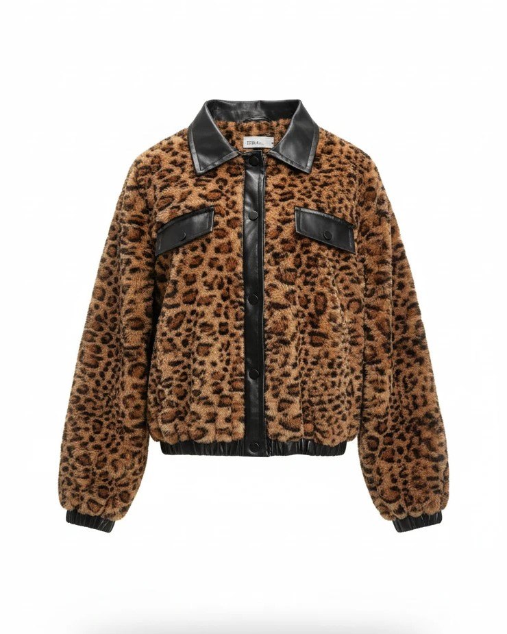 بامبر جکت پوست پلنگی 150051