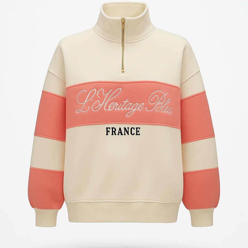 نیم‌زیپ دخترانه طرح France مدل Heritage کد 120010