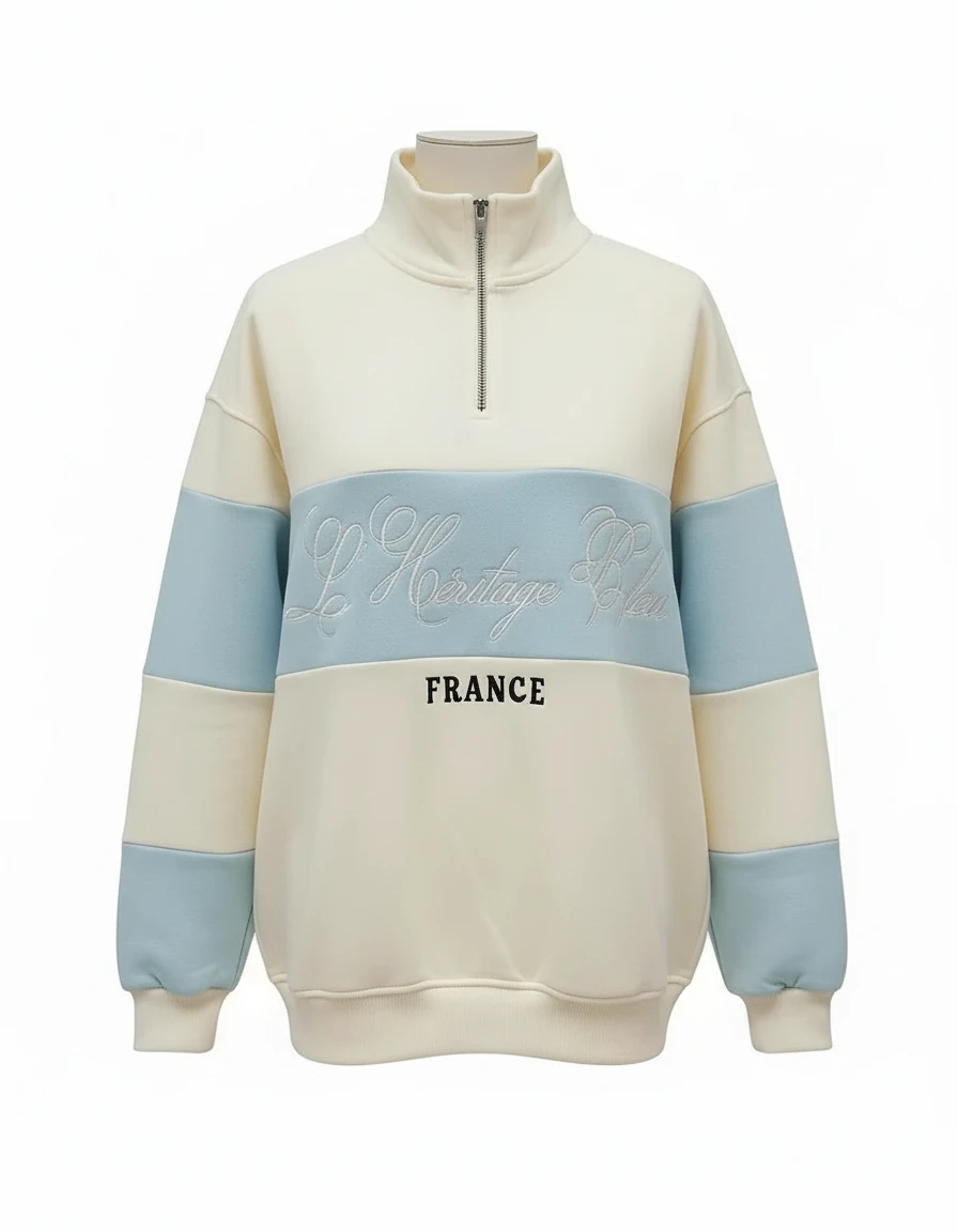 نیم‌زیپ دخترانه طرح France مدل Heritage کد 120010