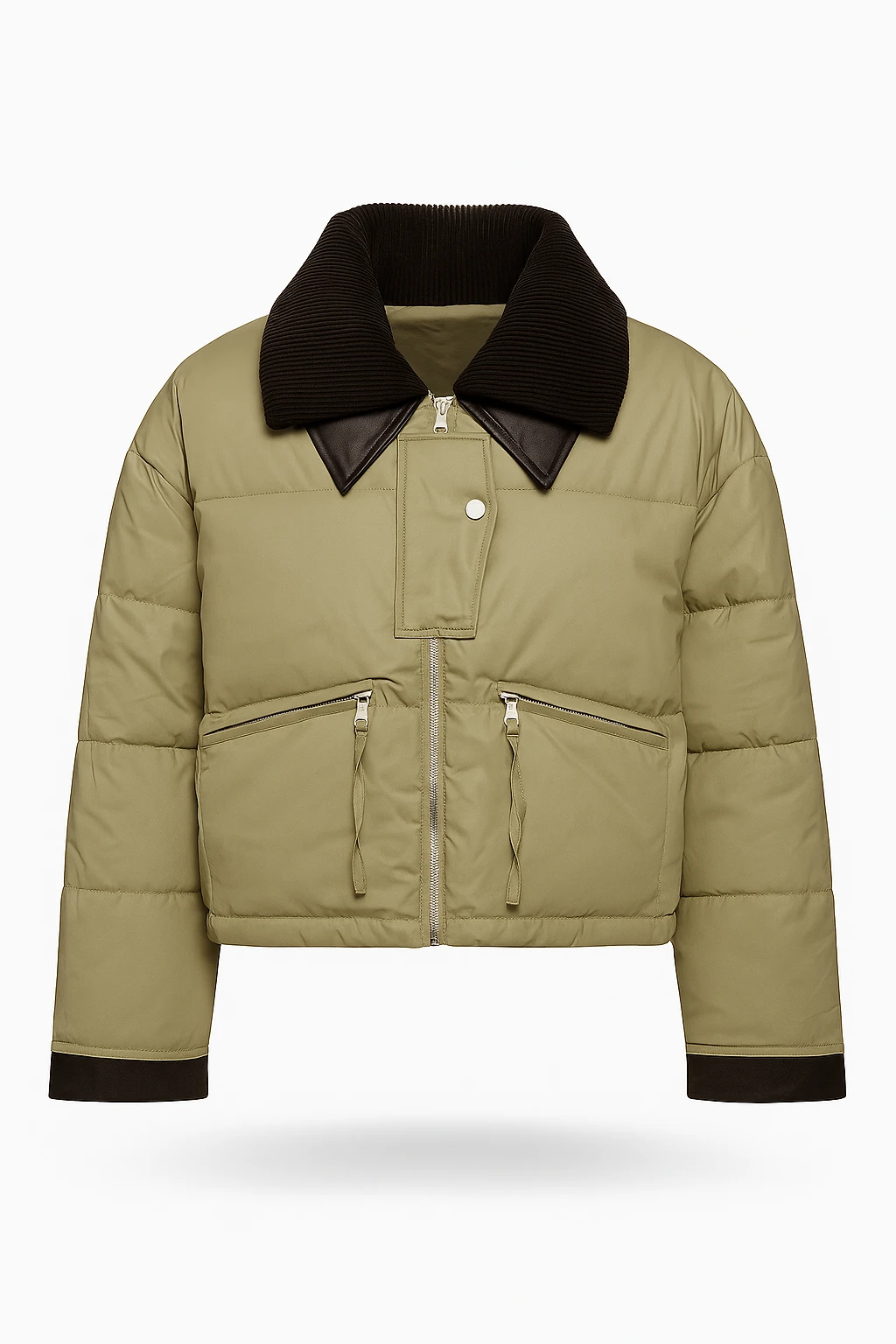 کاپشن وارداتی یقه بافت 130020