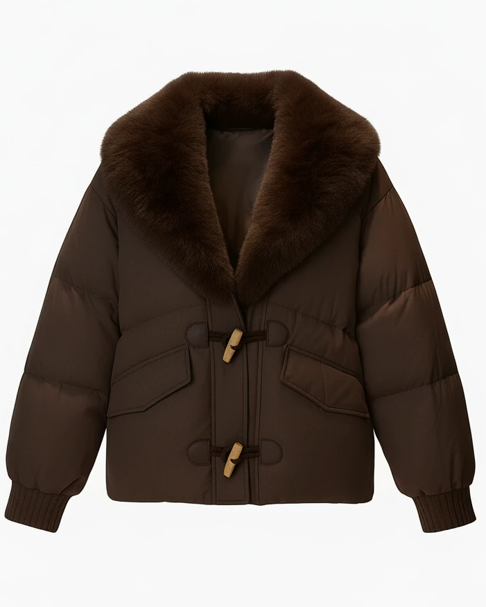 کاپشن یقه خز کد 130051