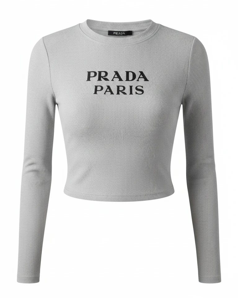 تاپ كراپ آستين بلند Prada Paris کد 060032